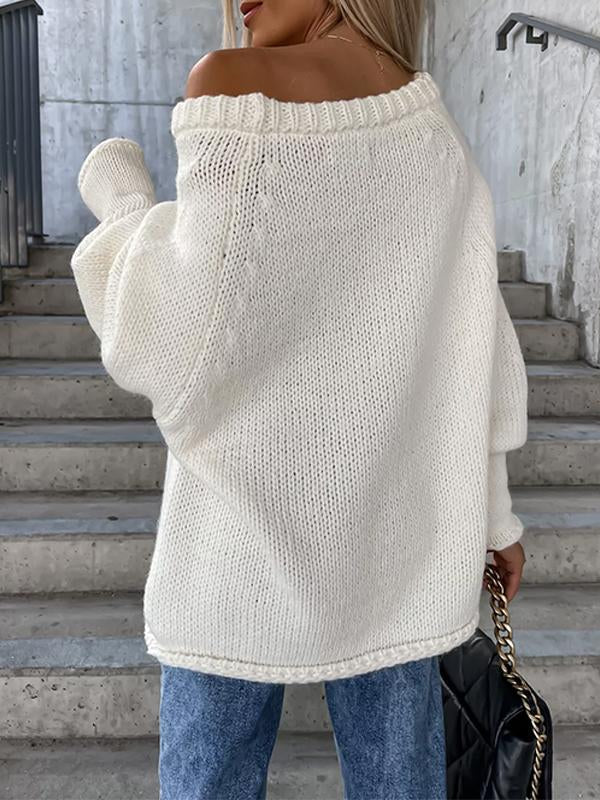 HELENA – SWETER Z DEKOLTEM NA JEDNO RAMIĘ