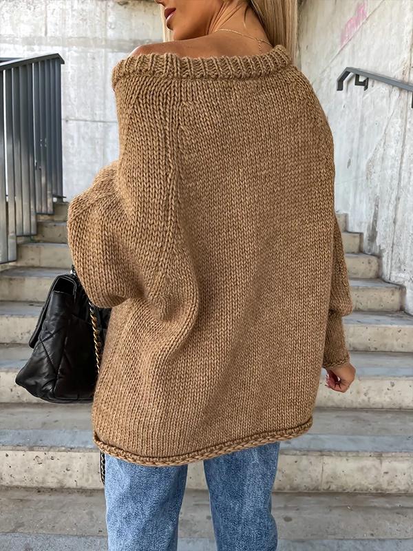 HELENA – SWETER Z DEKOLTEM NA JEDNO RAMIĘ