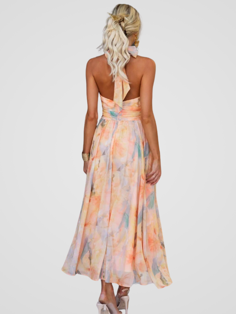 ANETA - LETNIA SUKIENKA MAXI W KWIATY