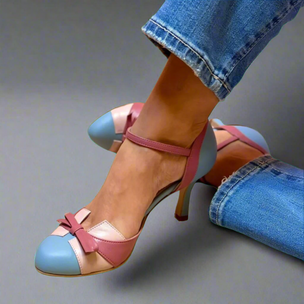 IWONA - COLORFUL HEELS WITH STRAP