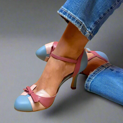 IWONA - COLORFUL HEELS WITH STRAP