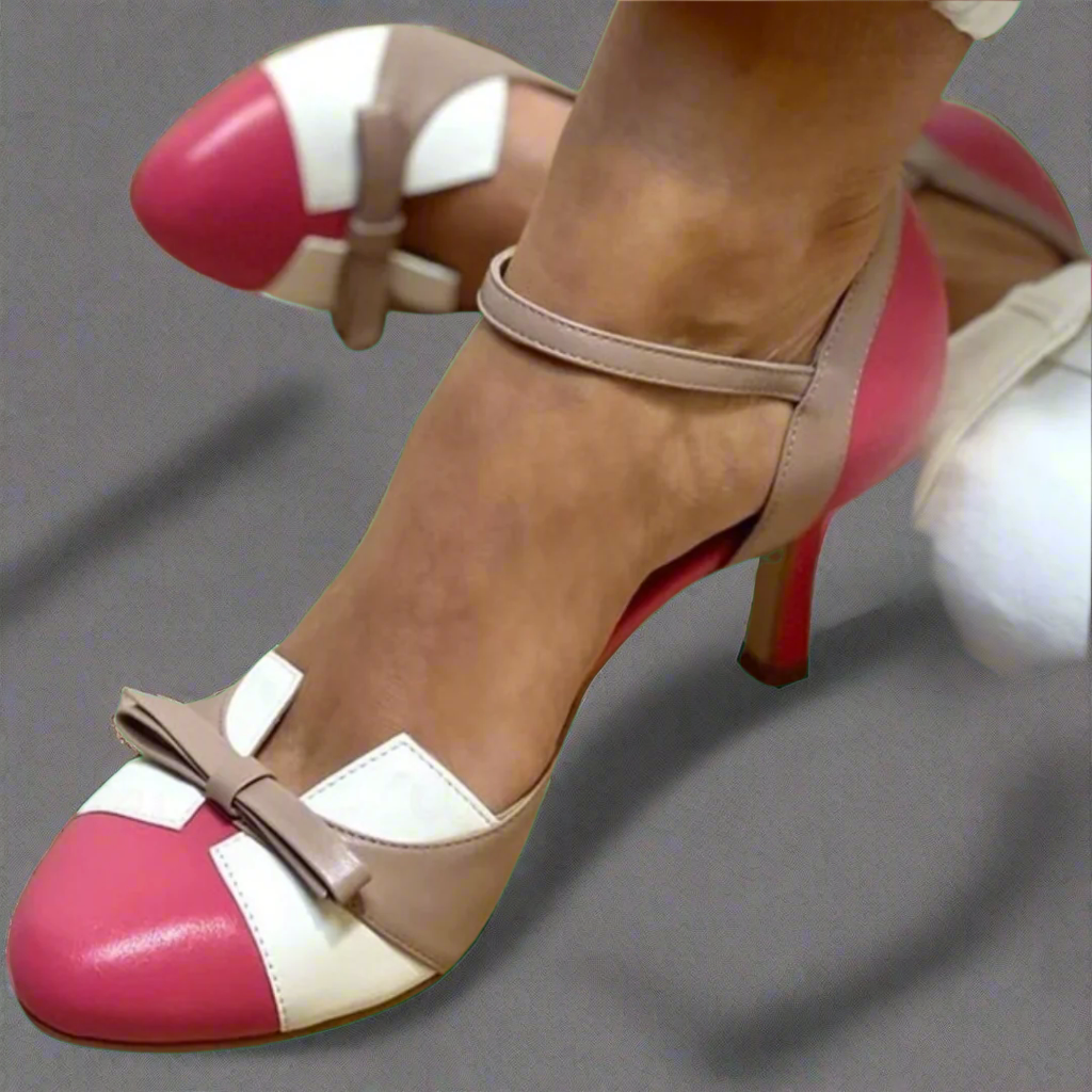 IWONA - COLORFUL HEELS WITH STRAP