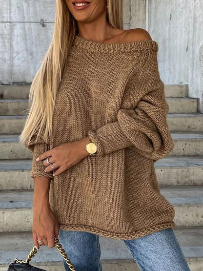HELENA – SWETER Z DEKOLTEM NA JEDNO RAMIĘ