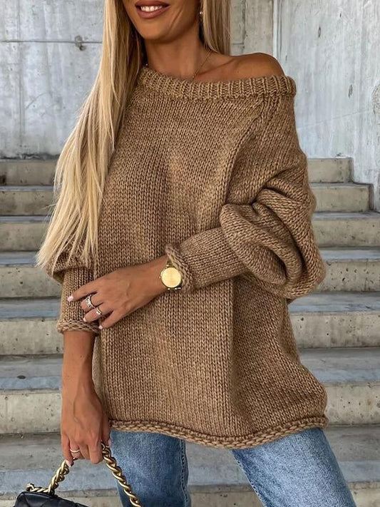 HELENA – SWETER Z DEKOLTEM NA JEDNO RAMIĘ