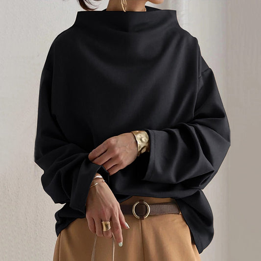 BOGNA - ELEGANCKA CZARNA BLUZKA OVERSIZE