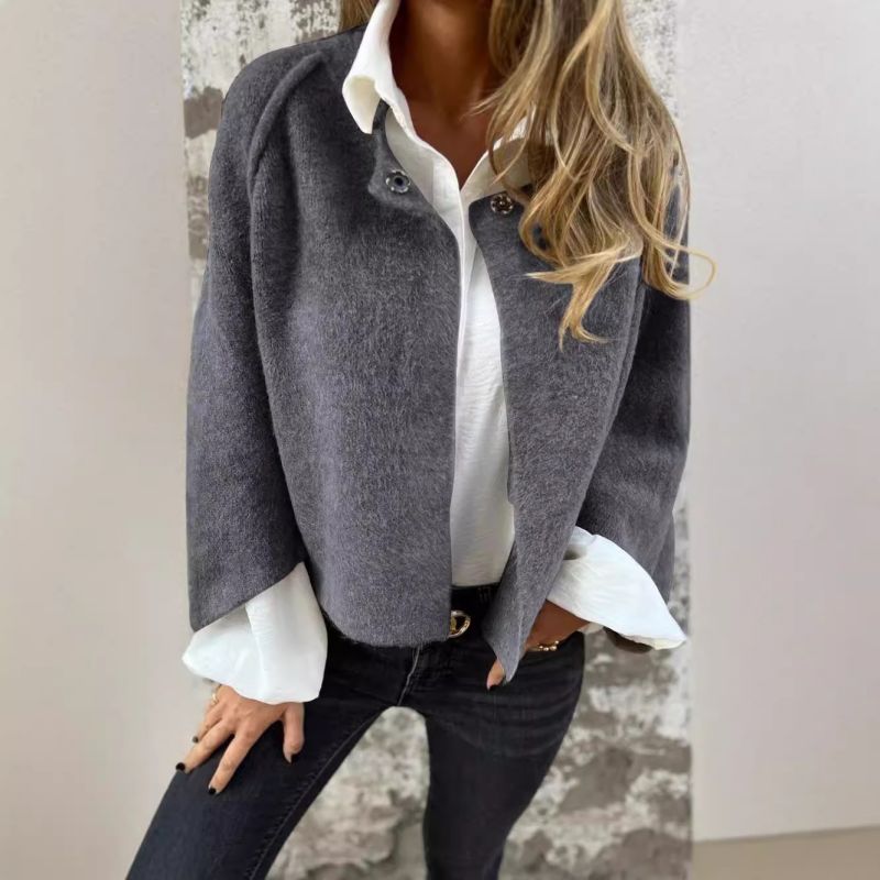 JUSTYNA - WEŁNIANA KURTKA OVERSIZE