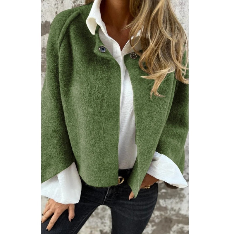 JUSTYNA - WEŁNIANA KURTKA OVERSIZE